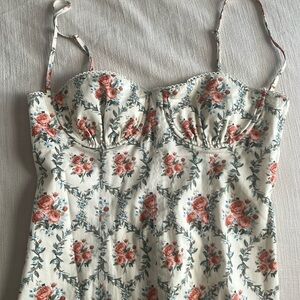 WeWoreWhat Corset Floral Top